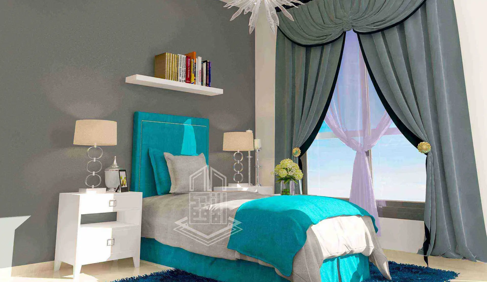 Une chambre confortable et bien agencée.